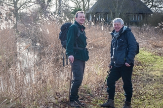 Andrew & Adrian with their walking gear on a reserve