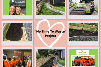 A collage of photos from the No Time to Waste project