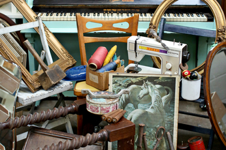 A display of miscellaneous items made by an Emmaus Mossley volunteer
