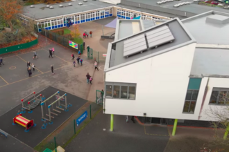 Aerial photo of Brookburn Primary School