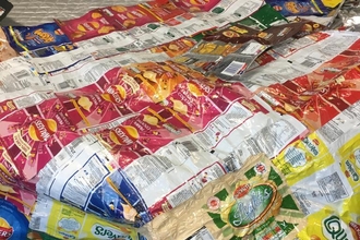 Blankets made from empty crisp packets