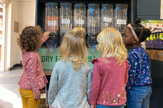 Children at their local refill station