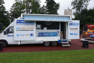 The Bolton FM media van