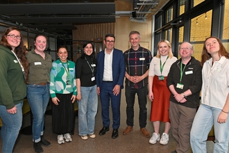 Photo of the Green Spaces Fund Advisors with the Mayor of Greater Manchester Andy Burnham