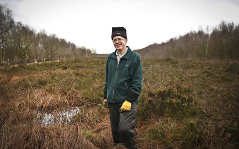 Philip stands in a bog