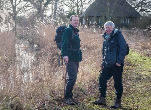 Andrew & Adrian with their walking gear on a reserve