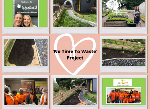 A collage of photos from the No Time to Waste project